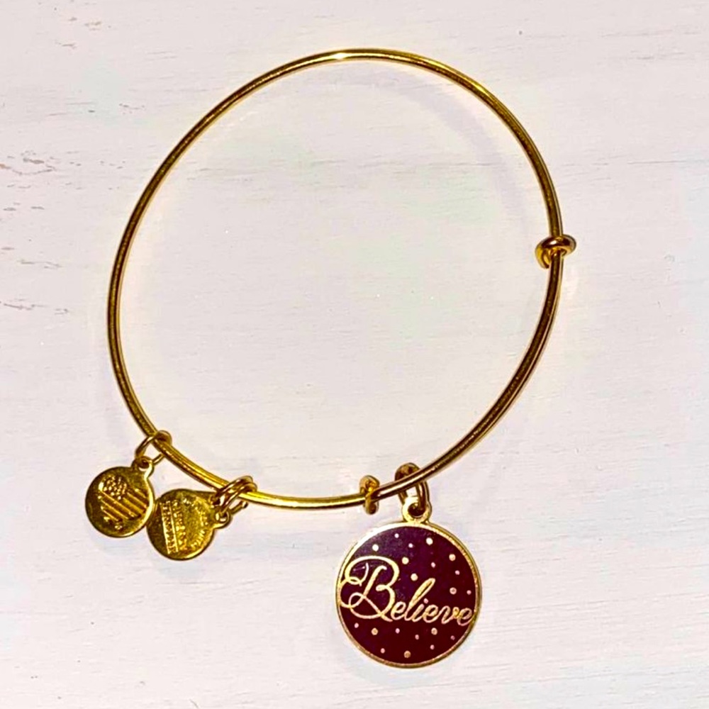 Gold Alex and Ani “ Believe “ bangle